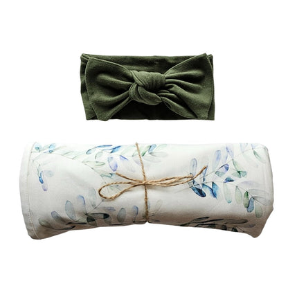 Swaddle Set in Eucalyptus - Bright Earth Apparel