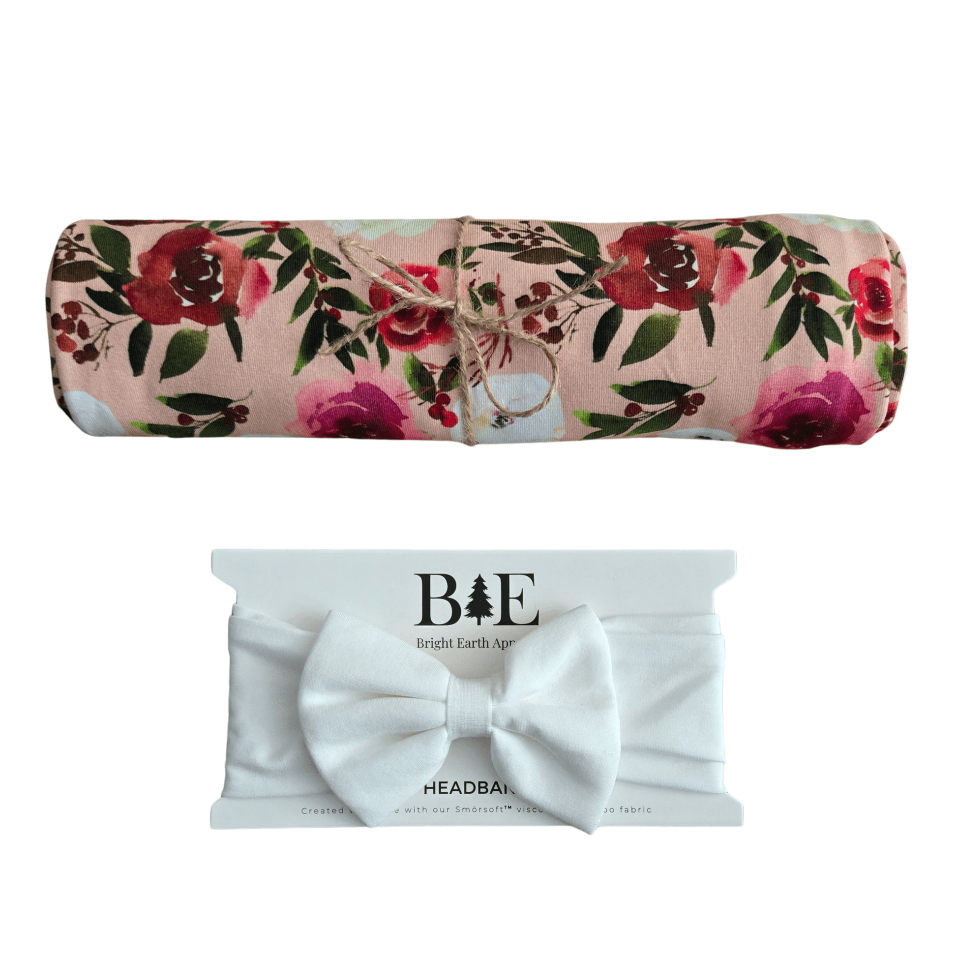 Swaddle Set in Peonies - Bright Earth Apparel