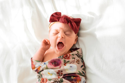 Swaddle Set in Peonies - Bright Earth Apparel