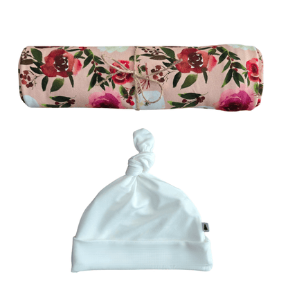 Swaddle Set in Peonies - Bright Earth Apparel