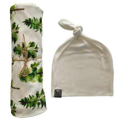 Swaddle Set in Pine Trees - Bright Earth Apparel