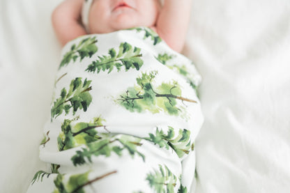 Swaddle Set in Pine Trees - Bright Earth Apparel