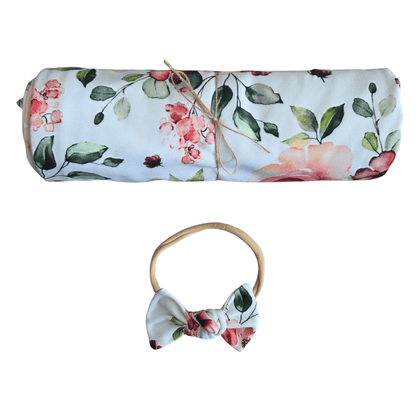 Swaddle Set in Roses - Bright Earth Apparel