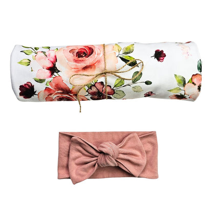 Swaddle Set in Roses - Bright Earth Apparel