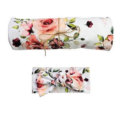 Swaddle Set in Roses - Bright Earth Apparel