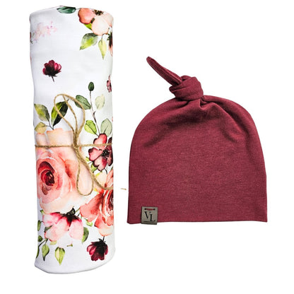 Swaddle Set in Roses - Bright Earth Apparel