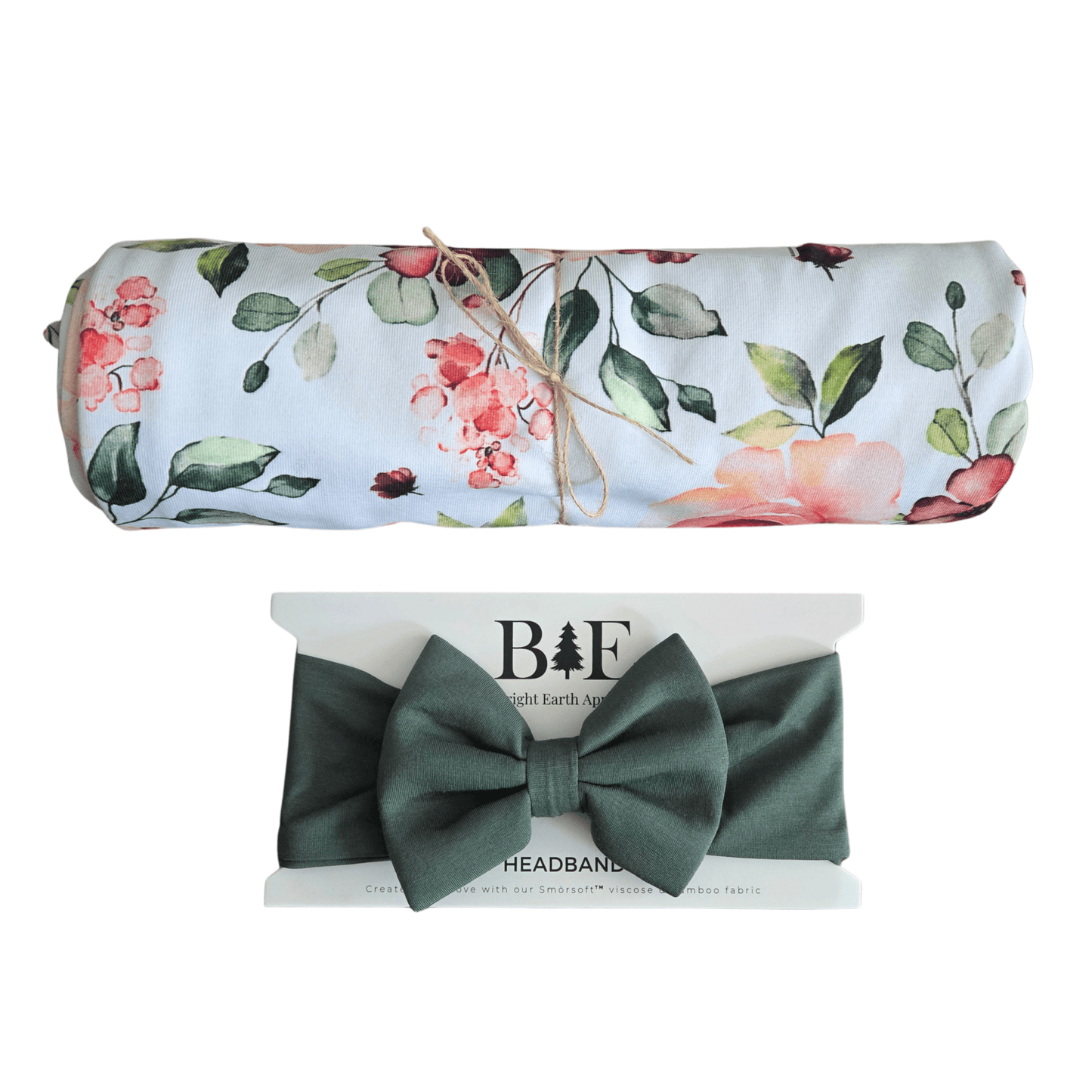 Swaddle Set in Roses - Bright Earth Apparel
