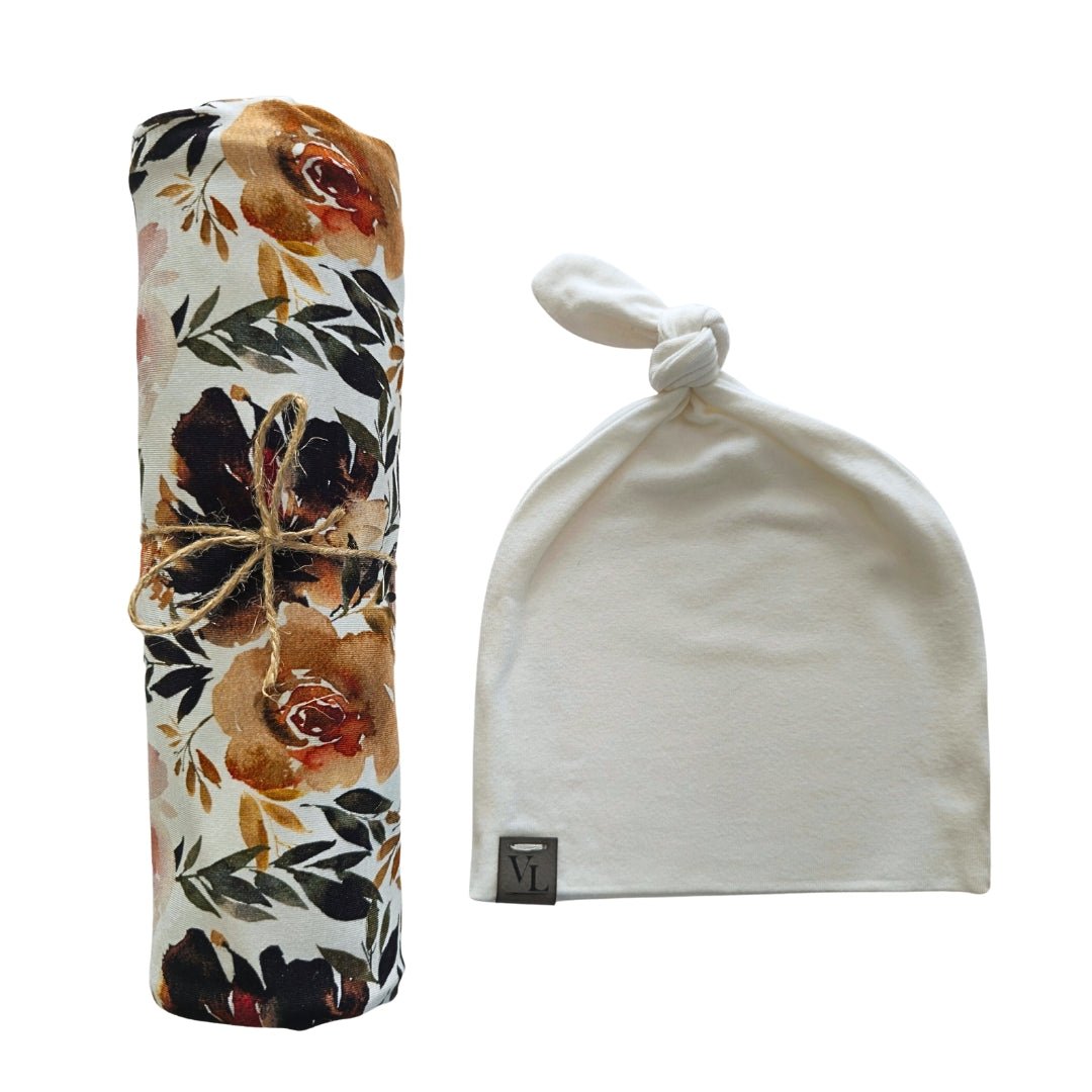 Swaddle Set in Rust Floral - Bright Earth Apparel