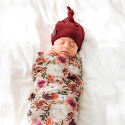 Top Knot Hat in Raspberry - Bright Earth Apparel