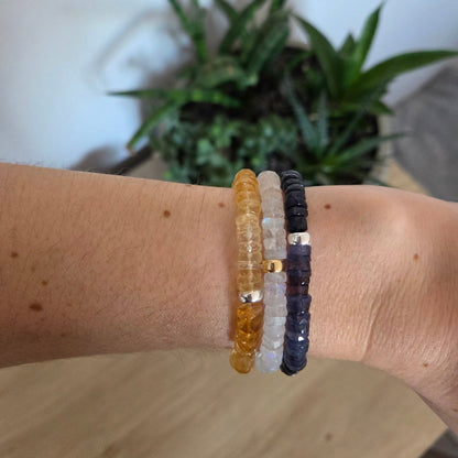 Twilight Whisper – Iolite Faceted Bracelet - Bright Earth Apparel