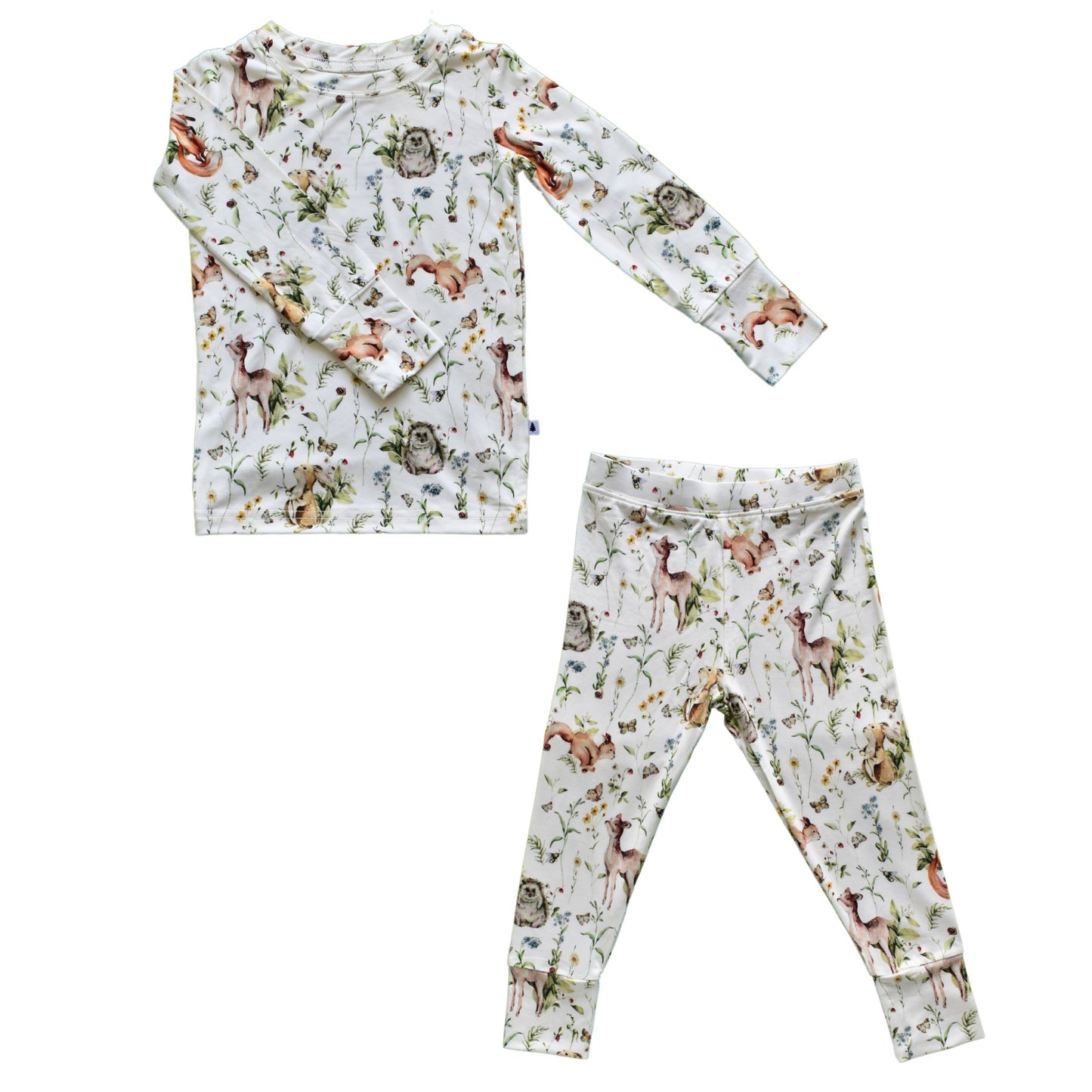 Two Piece Pajamas in Woodland - Bright Earth Apparel