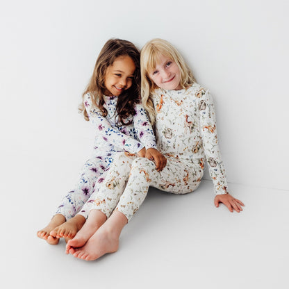 Two Piece Pajamas in Woodland - Bright Earth Apparel