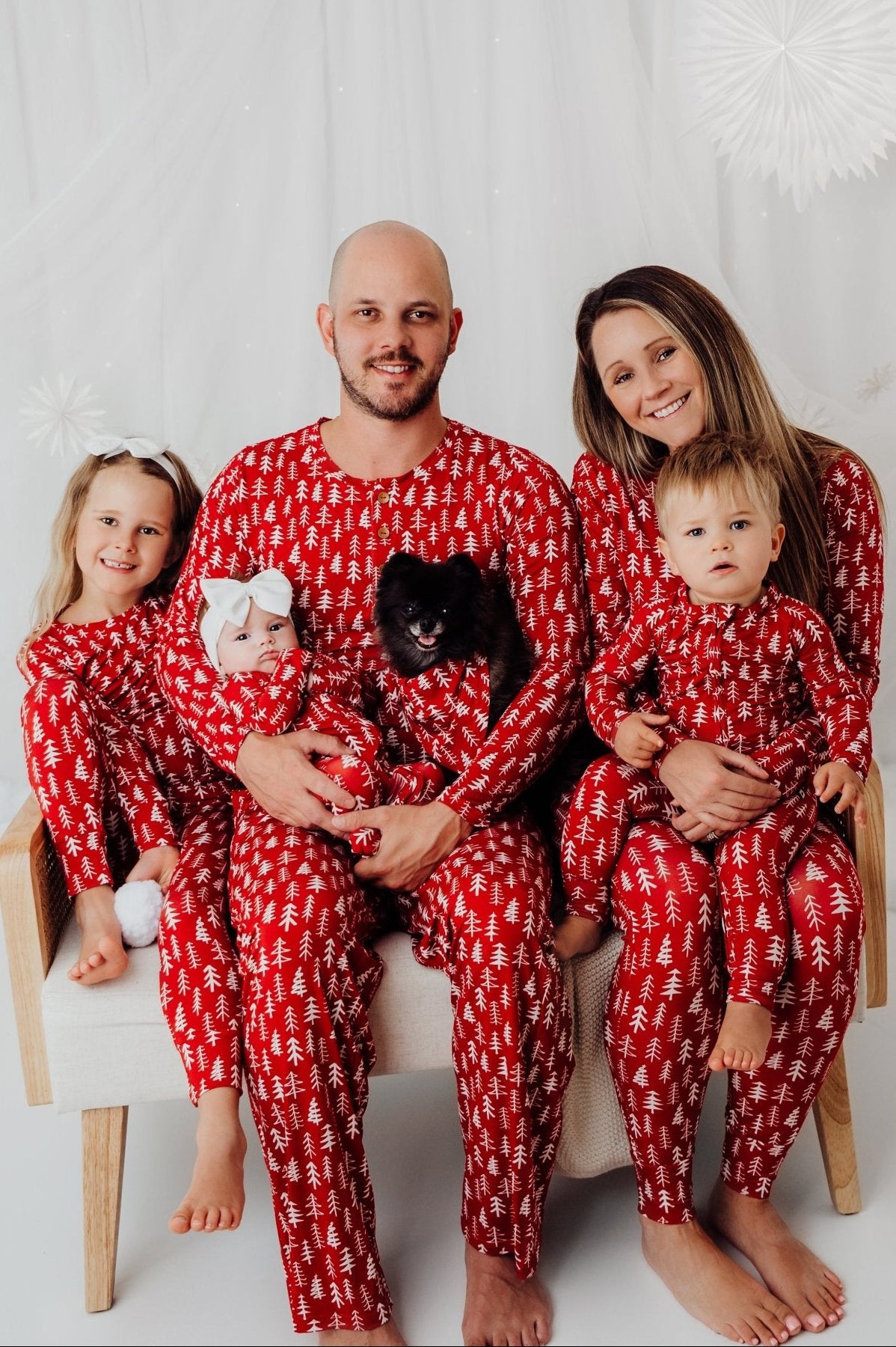 Women's Pajamas in Holiday Trees - Bright Earth Apparel